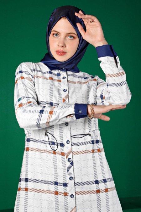 تونيك الفينا منقوش زمة على الخصر